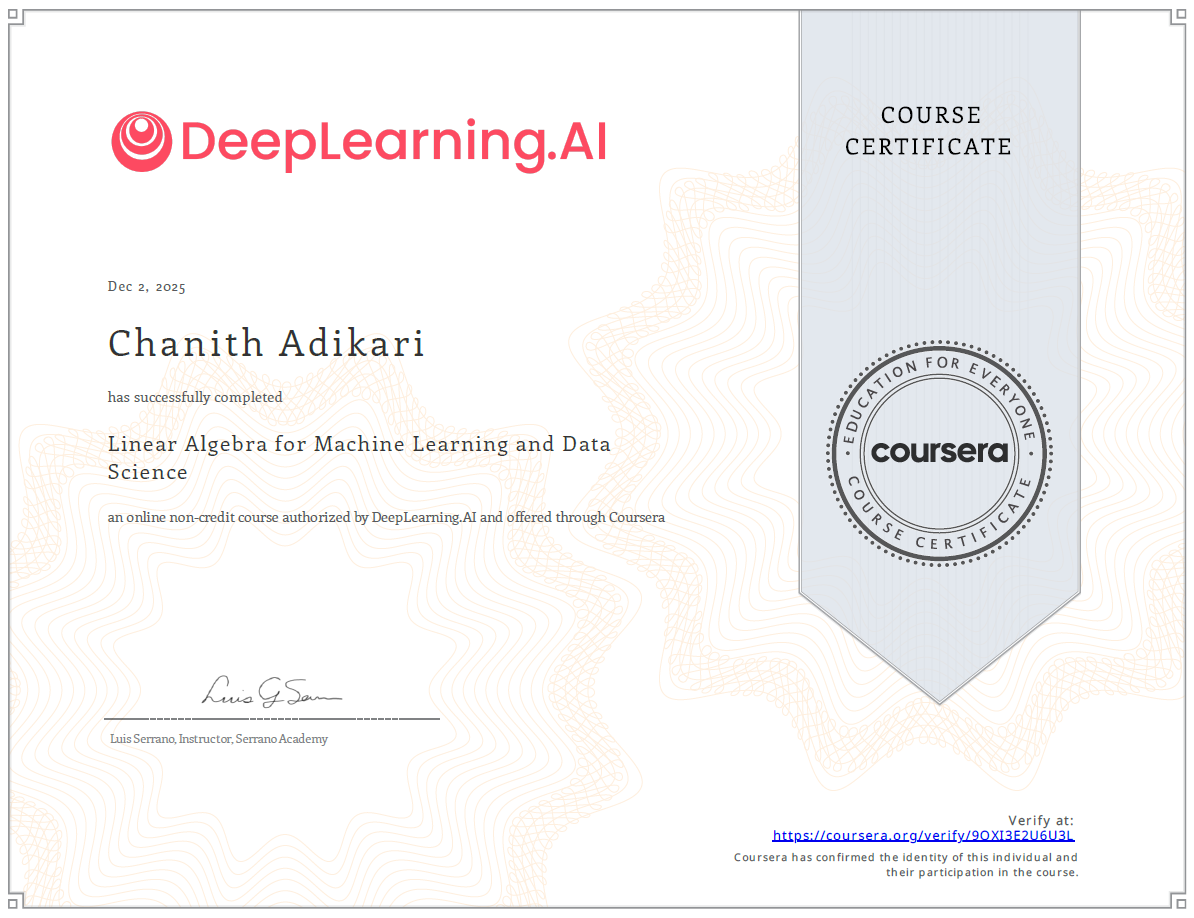 Deep Learning & Machine Learning
